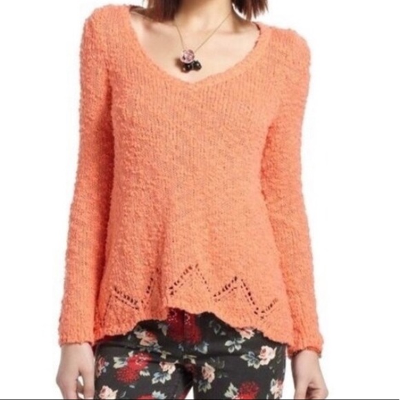 ANTHROPOLOGIE Orange Cozy Sweater - Picture 1 of 5
